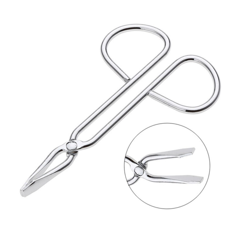 Stainless Steel Eyebrow Tweezers with Precision Crafted Tips and Ergonomic Grip for Professional Use