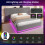 5ft King Bed Frame Channel Tufted with Wide Headboard 9