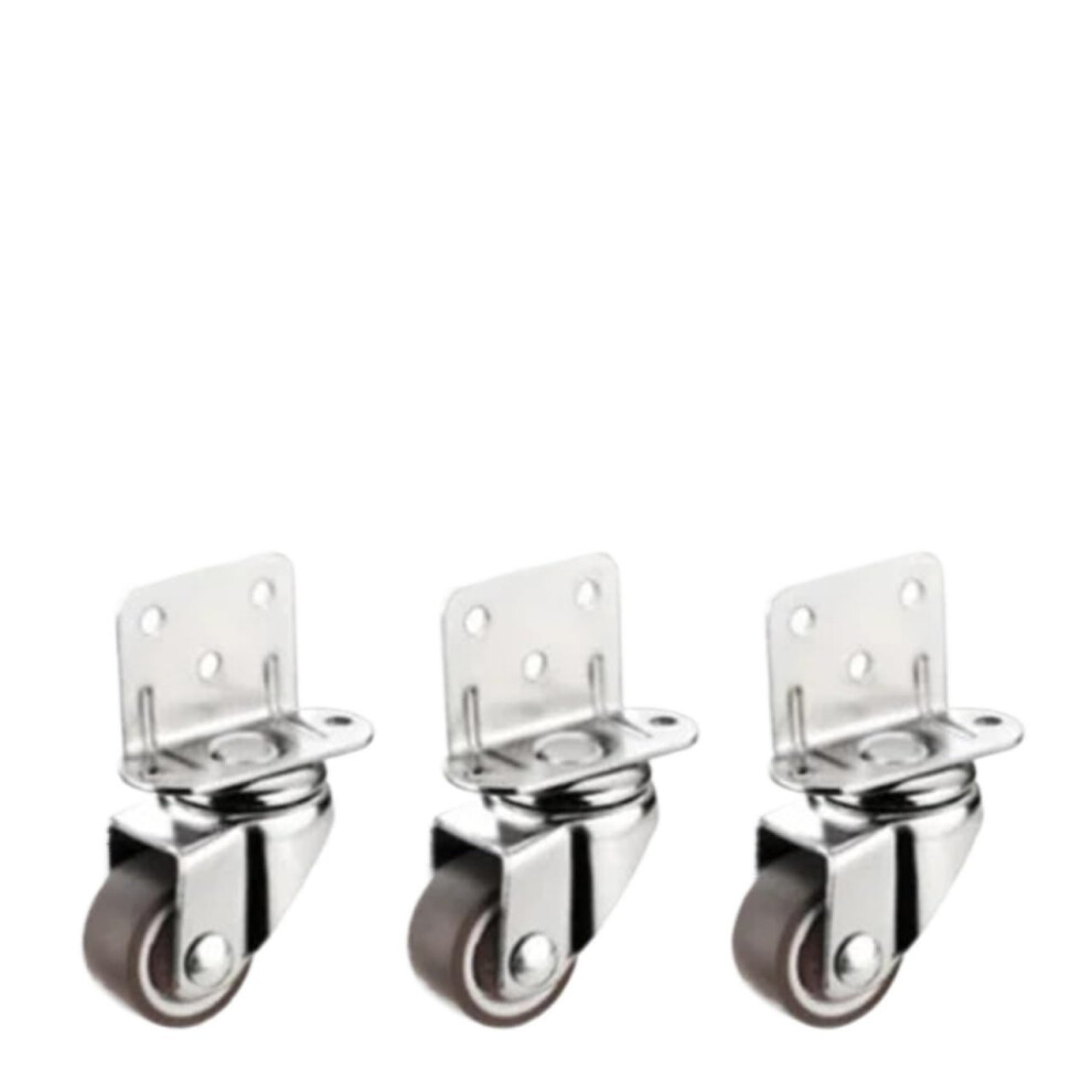 1 Inch Ball Casters With Brake, Silent 360 Smooth Rolling Swivel Caster Wheels For Small Furniture, 4 Pack 9164114147585