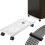 Adjustable Computer Tower Stand with Lockable Wheels, Cable Clips, Airflow Design, White 1