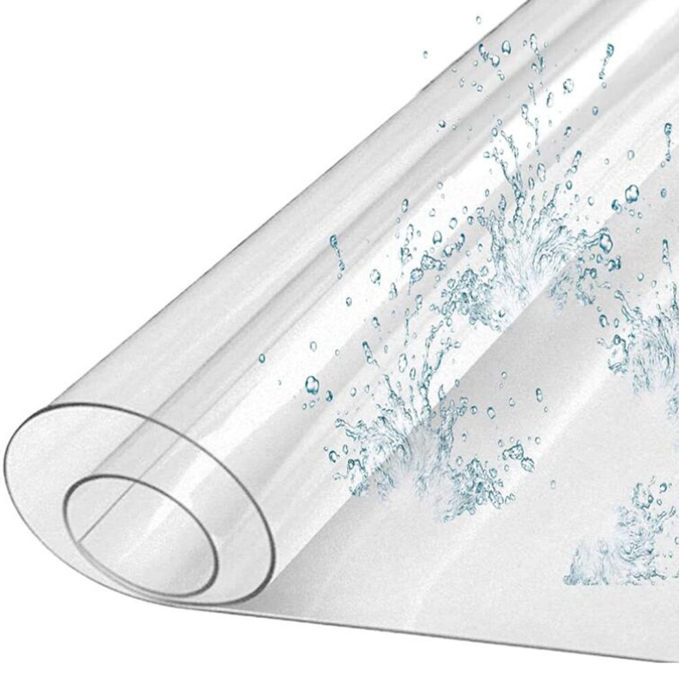 Clear Floor Protector 1.5Mm Thick Transparent Vinyl Mat For Hardwood Floors 80X600cm ScratchâResistant 9365369389526