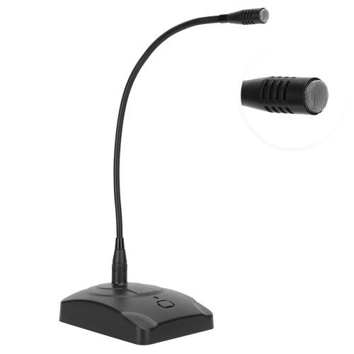 Cardioid Condenser Microphone, Programmable Switch with LED Indicator, Foam Windscreen Included, Wide Dynamic Range, Ideal for Desktop Applications, 2