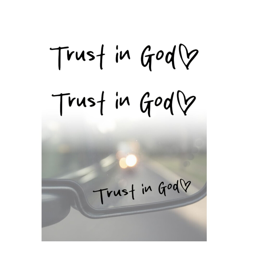 20 Pcs Trust In God Rearview Mirror Sticker, Waterproof Christian Car Decal, 3.5Inch Pvc 9044945356618