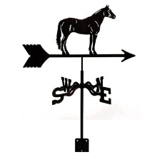 Metal Horse Weather Vane Garden Stake with RustResistant Coating and Smooth 360 Rotation