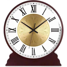 Vintage Table Clock Silent Mantel Timepiece, Battery Operated, Easy to Read for Living Room, Fireplace, Office, Kitchen (A 10inch)