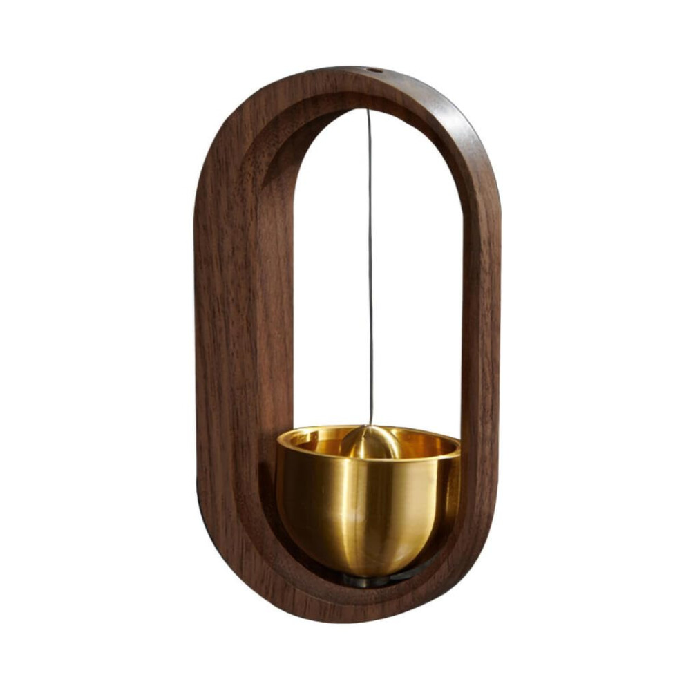 Decorative Magnetic Wooden Door Bell Brown With Wind Chimes For Home Or Store Entrance 9174973433255