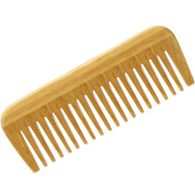 Bamboo Hair Comb Wide Tooth for Detangling Curly Hair and Beard Eco Friendly Wooden 1PCS