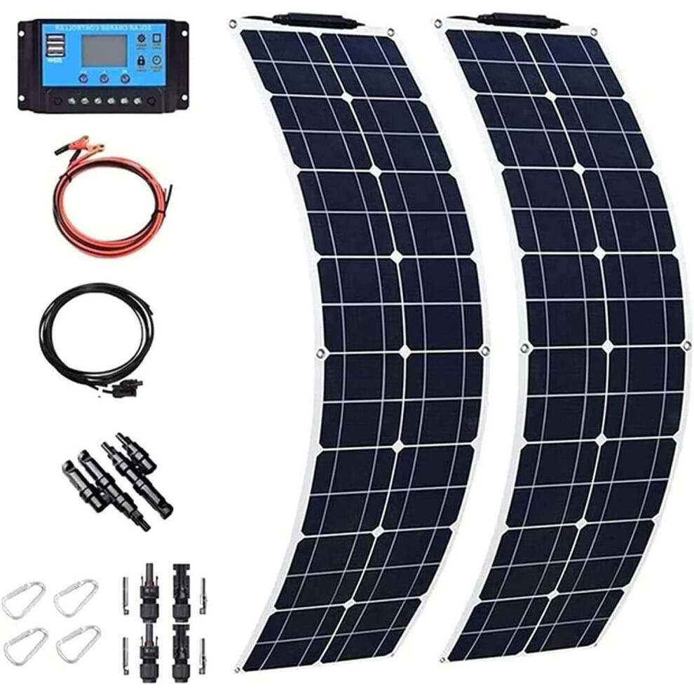 200W Flexible Monocrystalline Solar Panel Efficiency Waterproof Bendable Charger For Rv Boat Camper 9164114151490