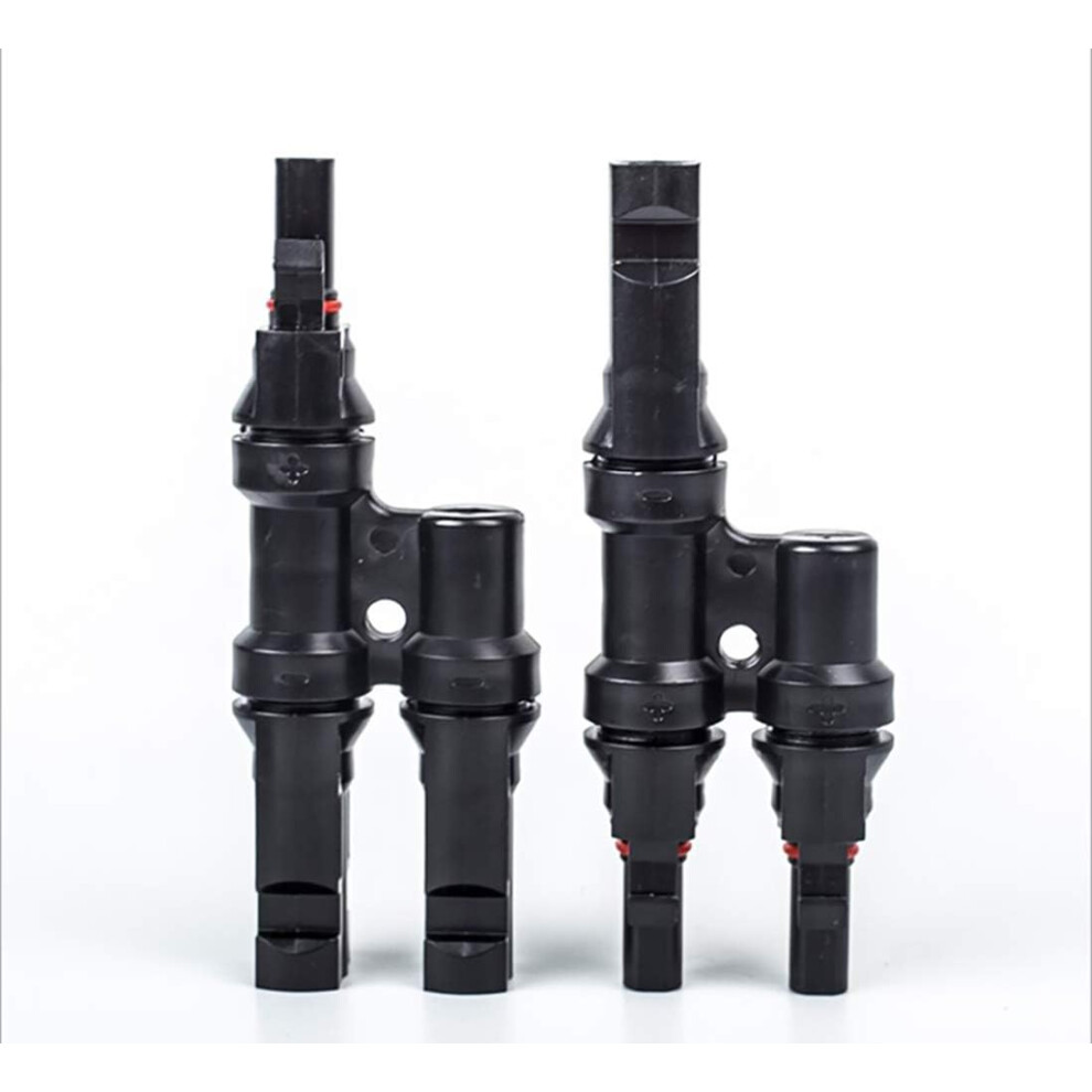 Solar Panel Connector Mc4 1 To 2 Tbranch Y Splitter, Waterproof Ip67, 30A Dc1000v Quick Plug For Photovoltaic Systems 9164114151735