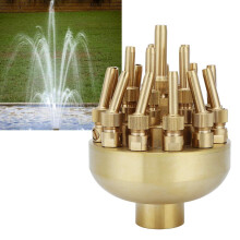 3 Tier Adjustable Fountain Nozzle for Pond with Windproof MultiStage Water Display, Copper DN25