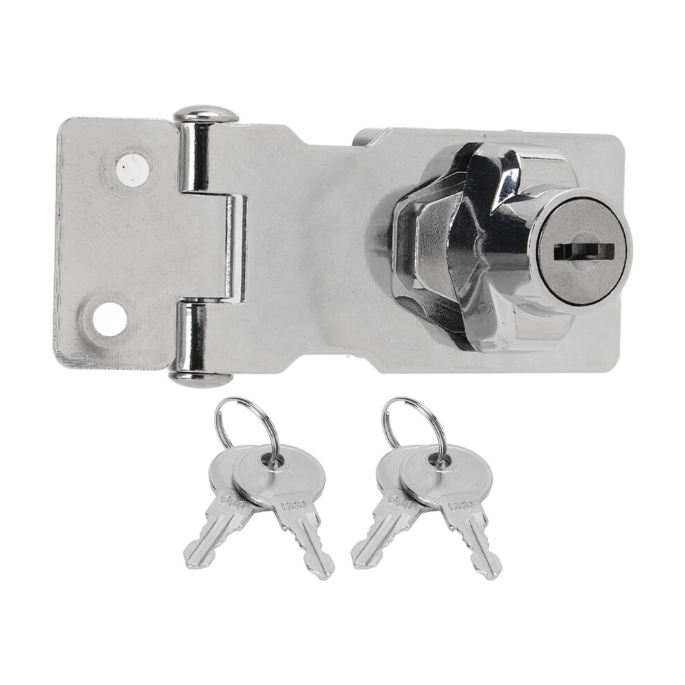 Set Of 2 Zinc Alloy 2.5In Keyed Hasps Lock For Secure Drawers And Cabinets 9371382183621