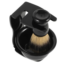 Men's Shaving Kit with Brush and Bowl Stand, Complete Wet Shaving Set for All Skin Types
