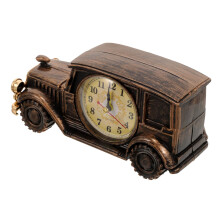 Vintage Car Desk Clock Retro Analog Alarm for Home Office Living Room Antique Style Decor
