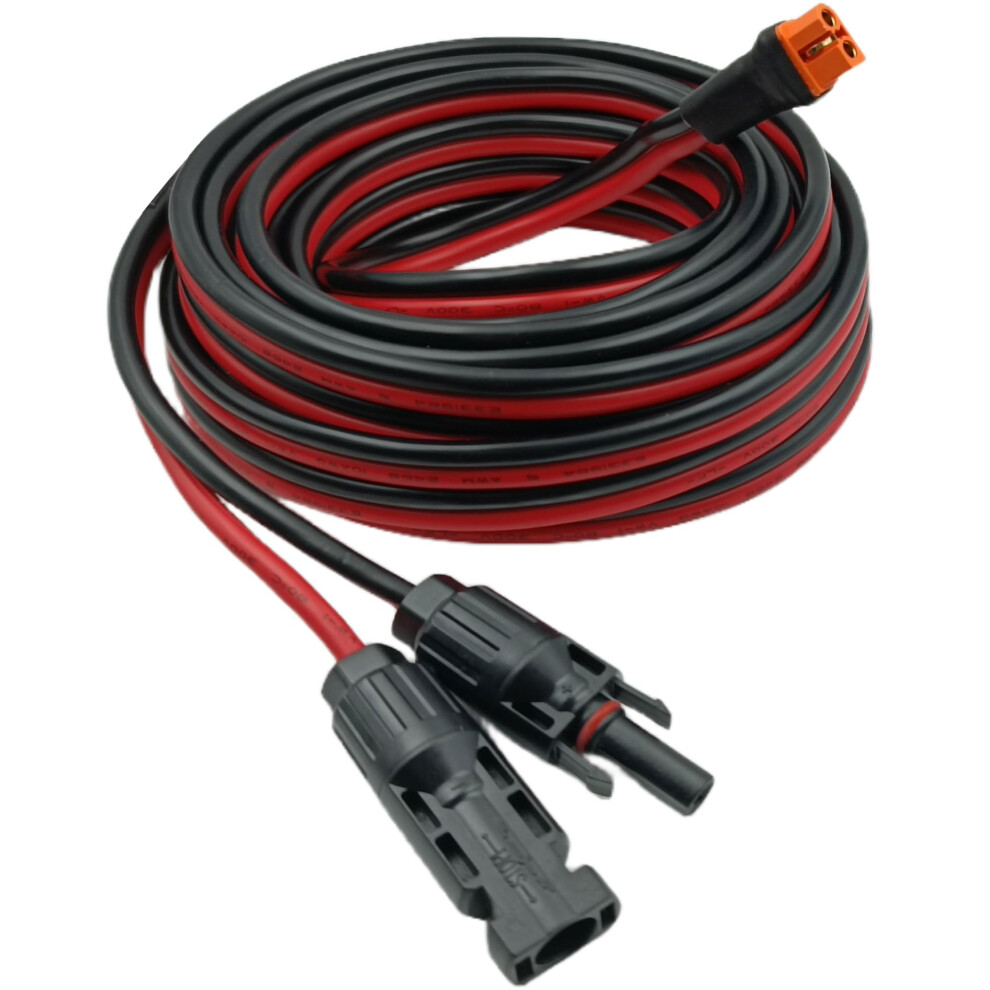 Solar Xt60i Cable 10Awg 7.62M For Ecoflow Delta River, Fast Solar Charging Extension Cord 9164114152657