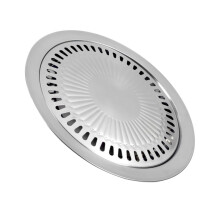 Korean BBQ Grill Pan Nonstick Stainless Steel Barbecue Pan for Gas Stove Indoor Outdoor Cooking