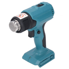 Soffiatore ad aria calda senza fili portatile da 2000W, regolabile in temperatura, blu, con 4 beccucci