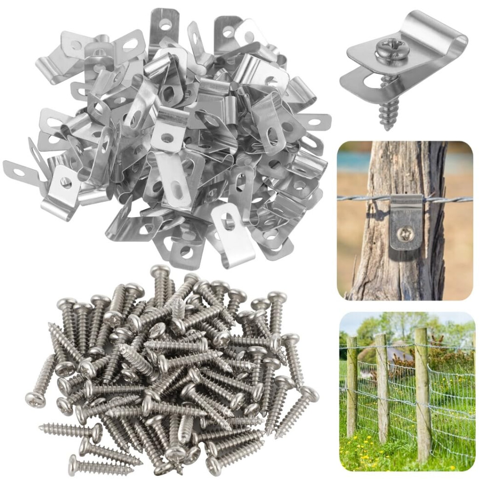 Fence Wire Clips Aluminum For 16Â12 Gauge Secure Mount On Metal Wood Fences WeatherâResistant 9365369393455
