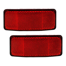 2X Bike Reflectors Visibility Night Riding Safety Lights Front Rear Universal Basket Mount for Mountain Road Bikes