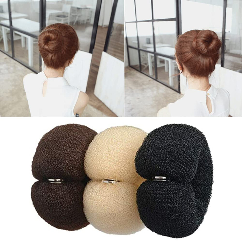 Unisex Brown Hair Bun Maker For Women Magic Styling Tool With Secure Hold And Diy Bun Shaper