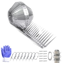 Stainless Steel Bird Spikes 120in Humane Anti Bird Spikes for Pigeons Fences Roof Balcony Protection