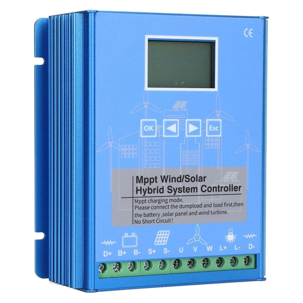 Mppt Wind Solar Hybrid Charge Controller 12V 24V 48V Lcd Display Smart Boost Charging For Lithium And Leadacid Battery 9164114155252