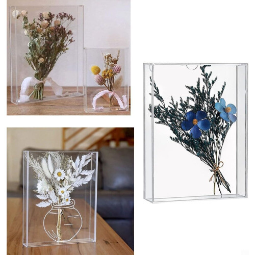 Shadow Box Frame with Front Opening Clear Acrylic Display Case for Photos and Keepsakes Decor 1
