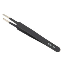 2PCS ESD Safe Precision Stainless Steel Tweezers Set with Fine Tip for Electronics and DIY