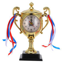 Retro Desk Clock with Accurate Timekeeping, Elegant Gold Pattern, Sturdy Build for Home or Office