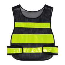 Reflective Safety Vest Visibility Adjustable Fit for Traffic Construction Black