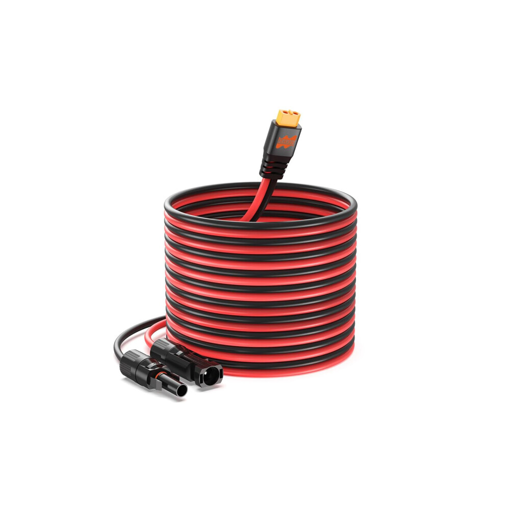 20Ft 12Awg Solar Xt60 Extension Cable Fast 30A Charging Weatherproof For Panel To Power Station 9365369395046