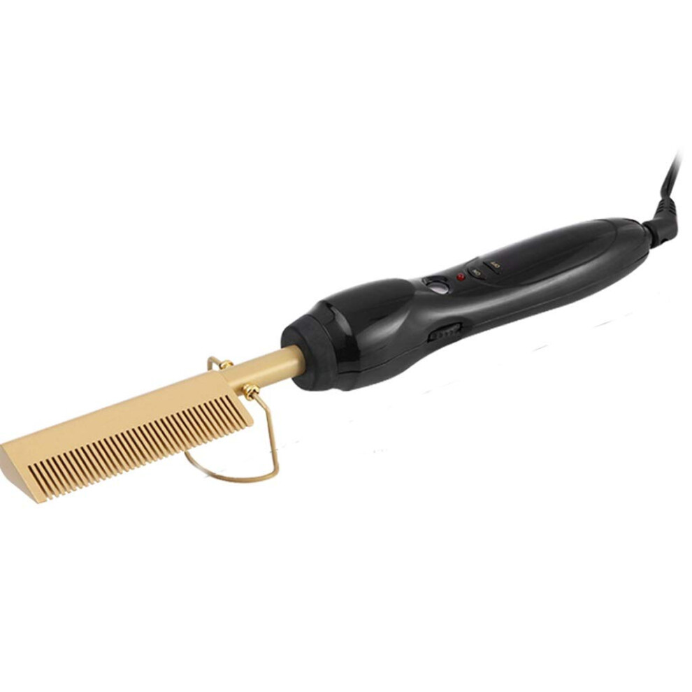 Hair Straightener Brush Wet and Dry Titanium Comb Fast Heating with 4Stage Temp Control