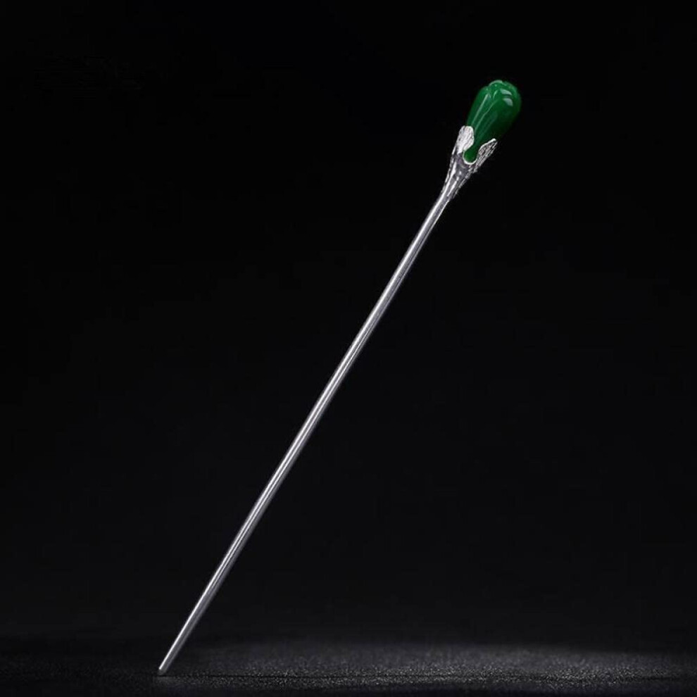 Unisex Silver Metal Hair Sticks Chinese Traditional Hair Chopsticks For Buns Secure Hold For Thick Hair