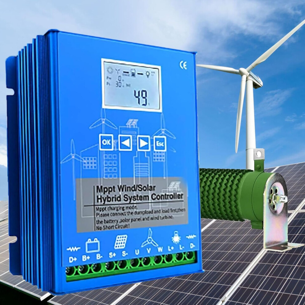 Hybrid Wind And Solar Charge Controller 12000W Mppt Pwm 24V 48V With Dump Load For Home Off Grid System 9164114157379