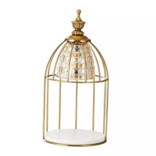 Candle Warmer Lamp with Adjustable Brightness, Metal Birdcage Design, Aromatic Wax Melting, Argento