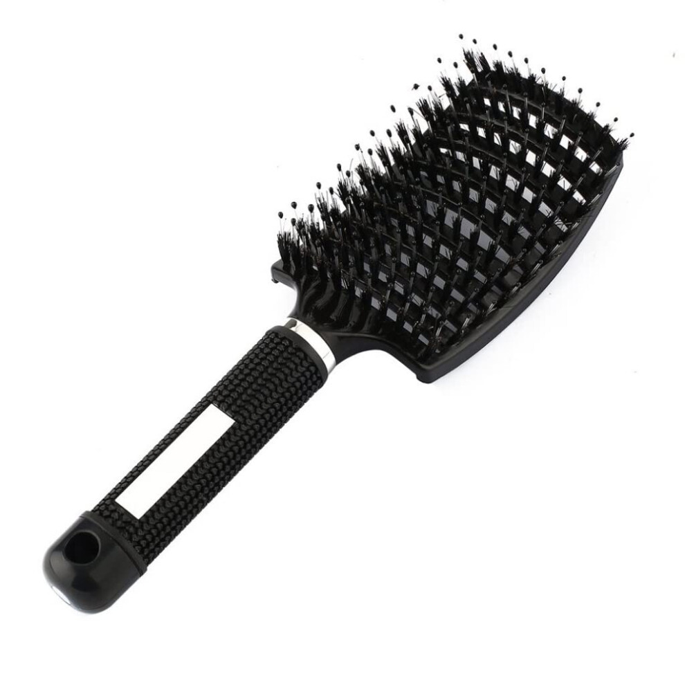 Hair Detangling Brush with Nylon Bristles for Wet Curly Hair, Ergonomic Scalp Massage Hairbrush