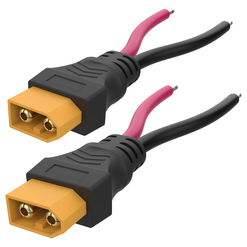 Xt60 Male Connector 12Awg Silicone Wire Pigtail Cable For Rc Drones Cars Batteries 2Pack 9365369397026