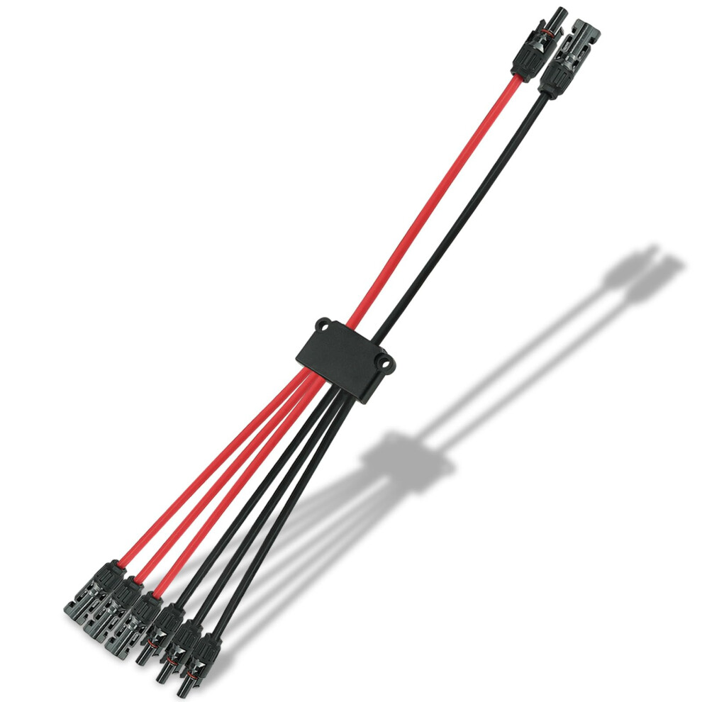 Solar Panel Connector 2 To 6 Y Branch Ip68 Waterproof 30A 1500V Parallel Solar Cable Splitter 9365369397125