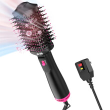 3 in 1 Hair Dryer Brush Styler and Volumizer, Red Hot Air Brush for Fast Drying and Root Lift Volume