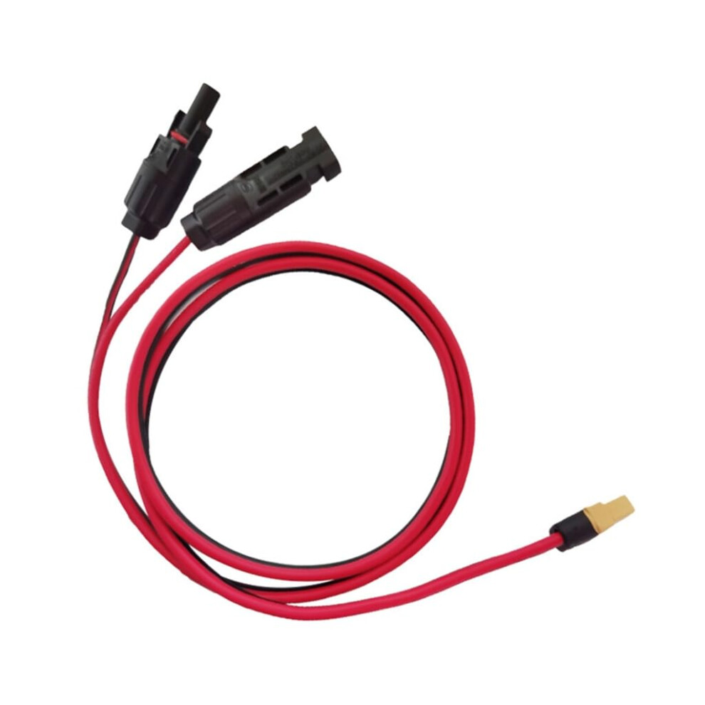 Xt60 Solar Charge Cable 60Cm 12Awg Adapter For Power Station, Efficient Power Transfer And Durable Pvc 9365369397415