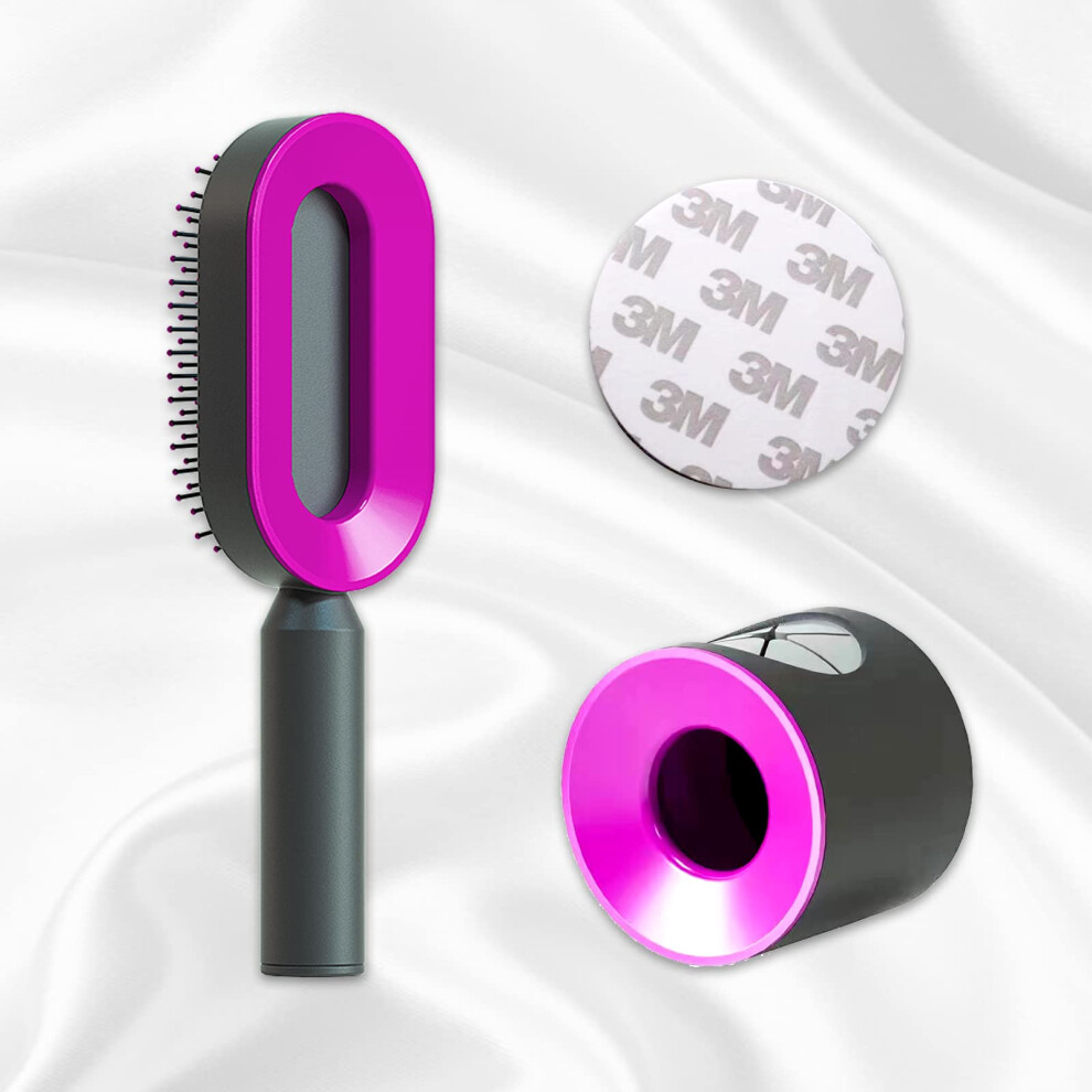 Purple Detangling Hair Brush For Wet And Dry Hair, Air Cushion Brush With Gentle Scalp Massage And Smooth Glide Bristles,