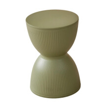 Round Ottoman Stool with Nordic Design for Bedroom, Living Room, Nursery and Entryway, Light Green