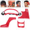 Beard Shaping Tool Kit for Men, Red Plastic Beard Template Set for Precise Shaping and Symmetry Alignment 1