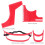 Beard Shaping Tool Kit for Men, Red Plastic Beard Template Set for Precise Shaping and Symmetry Alignment 4