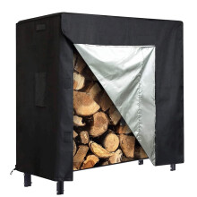 Outdoor Firewood Rack Cover Weatherproof Oxford Cloth Log Storage for Backyard 122x61x107cm