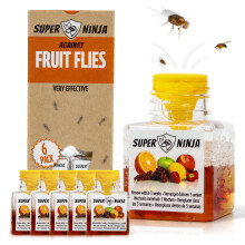 Fruit Fly Trap for Kitchen and Home, Fast Acting Long‑Lasting Indoor Catcher, Kid and Pet Friendly 6‑Pack