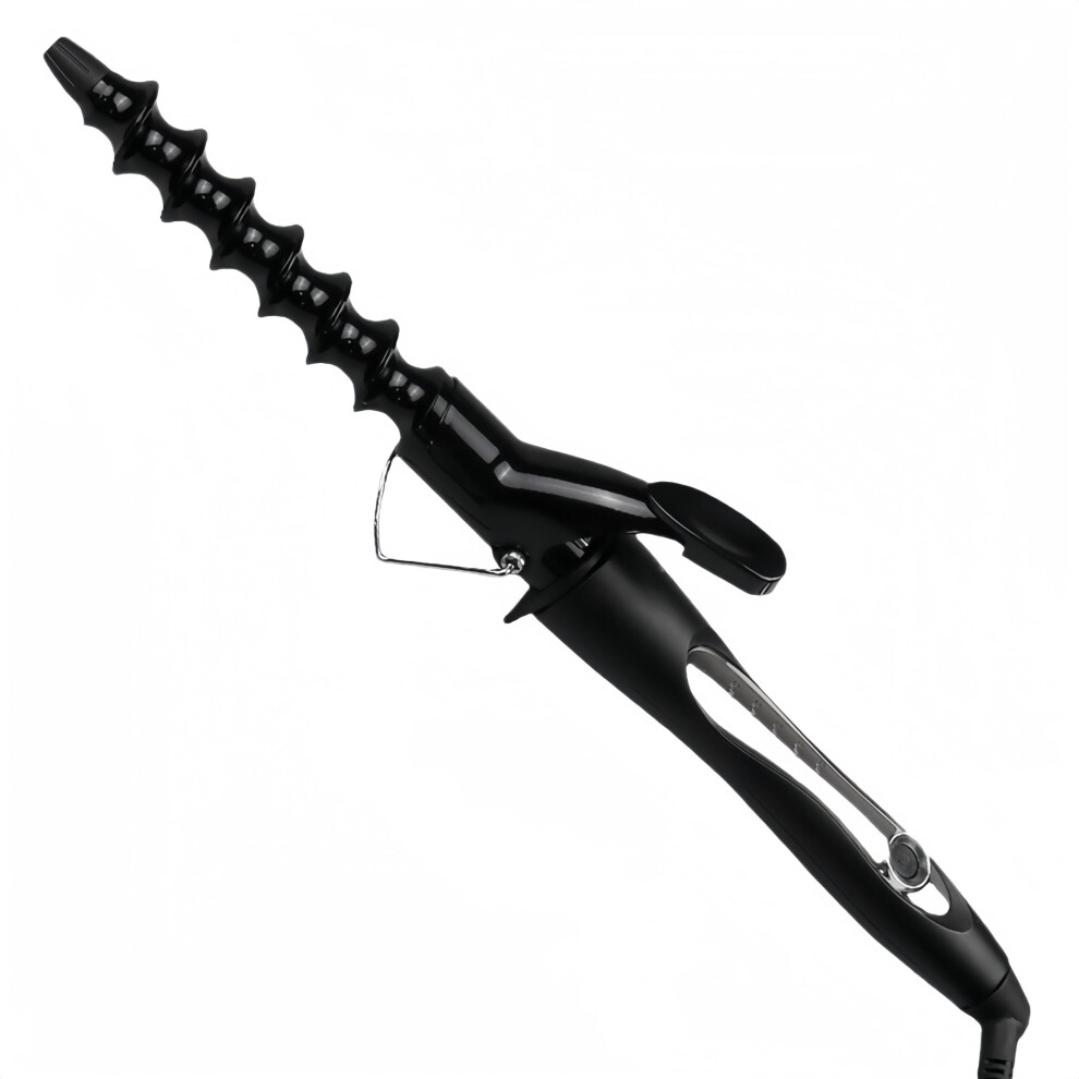 25mm Curling Iron with Tourmaline Ceramic Spiral Barrel for Long Hair, Fast Heat Control