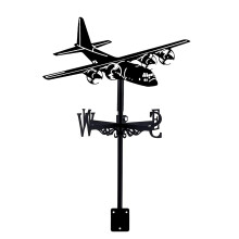 Weather Vane Retro Metal Airplane for Roof or Garden, Durable Stainless Steel, 360 Rotation
