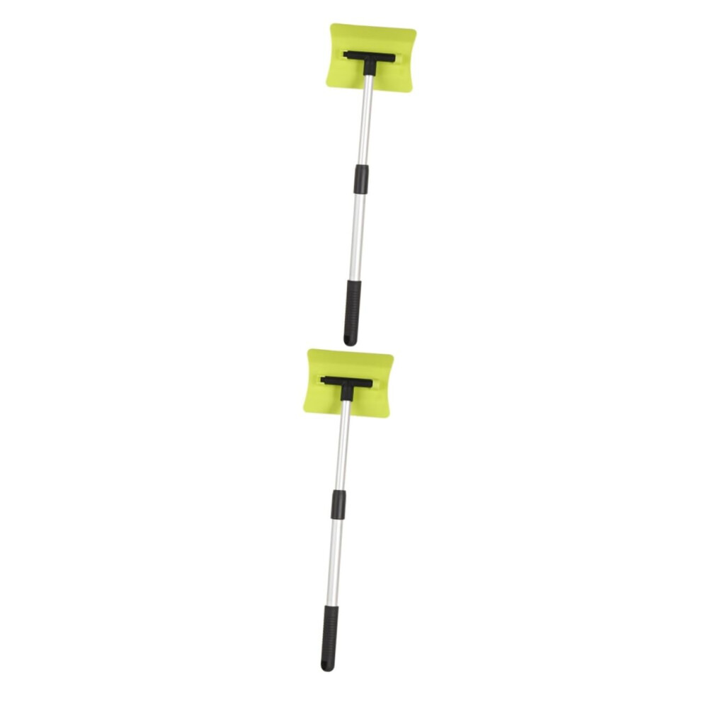 2Pcs Telescopic Ice Scraper And Snow Shovel Set For Car Windshield, NonâScratch Edge, Skid Handle, Lightweight 9164114163189