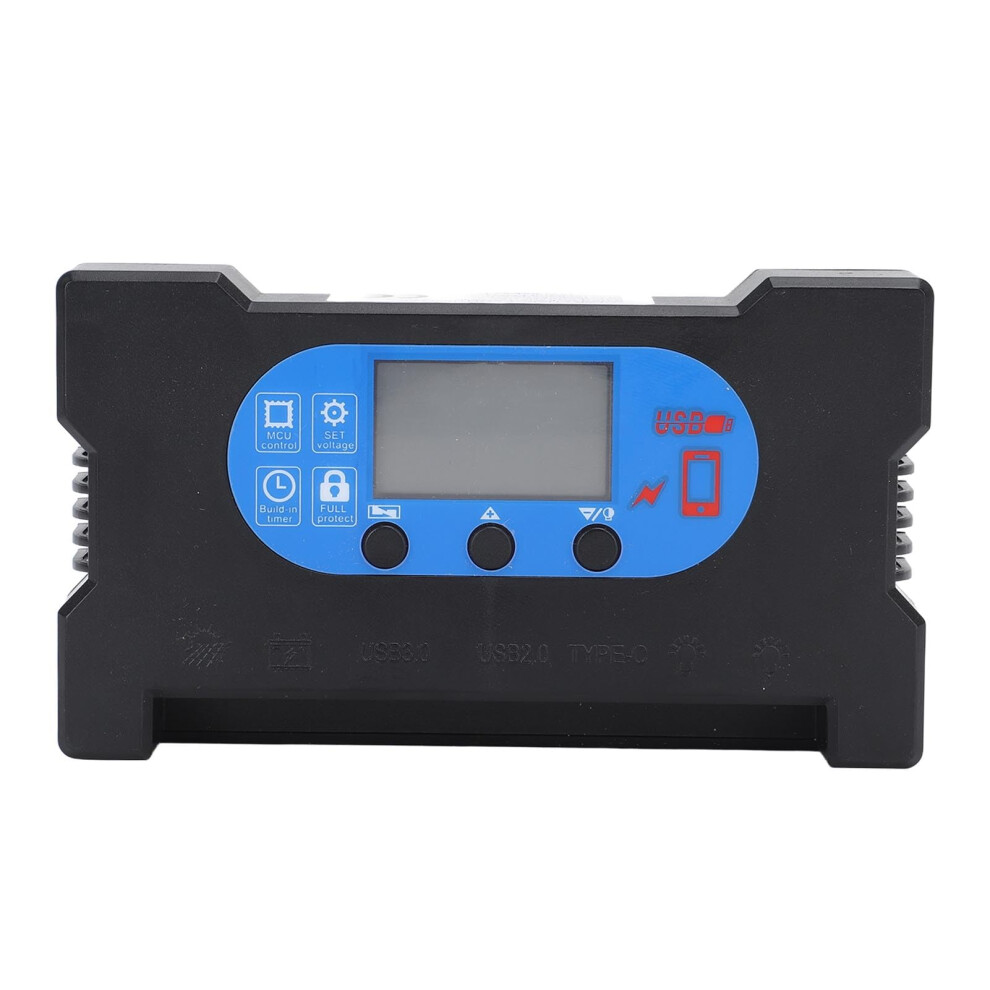 Mppt Solar Charge Controller 12V 24V Lithium Battery Usb Fast Charging Lcd Display 10A 9365369401167
