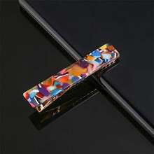 Fashion Leopard Acetate Hair Clips and Barrettes Set for Women Girls, 3PCS Geometric Design, Color 17